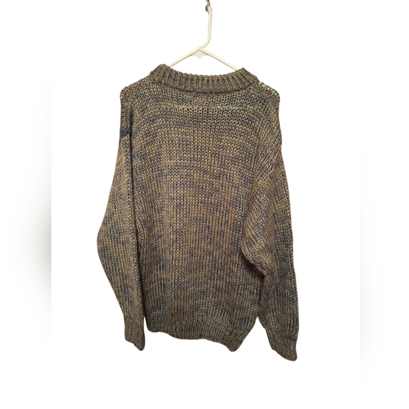 Vintage 1980's Saturday's Gray Blue Knobby Popcorn Knit Sweater DAD Men's Medium - Picture 3 of 7